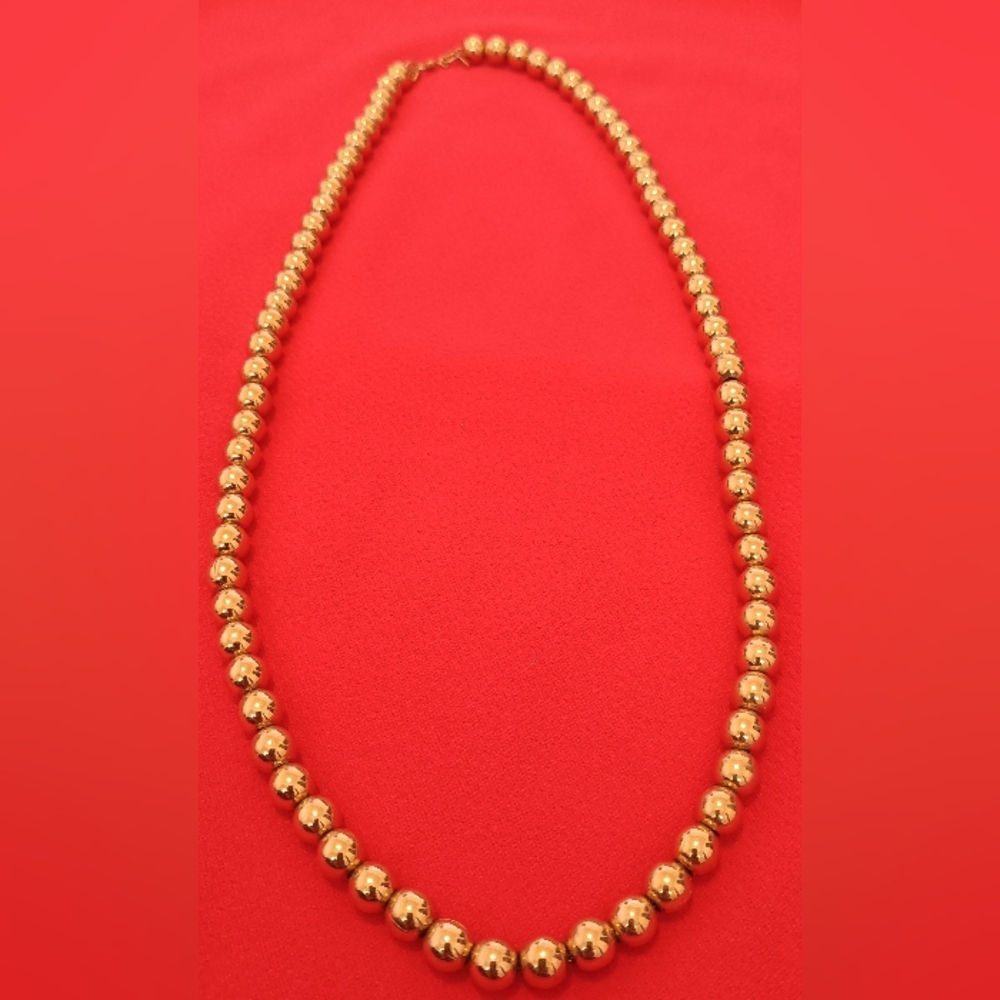Monet Gold-Tone Beaded Necklace